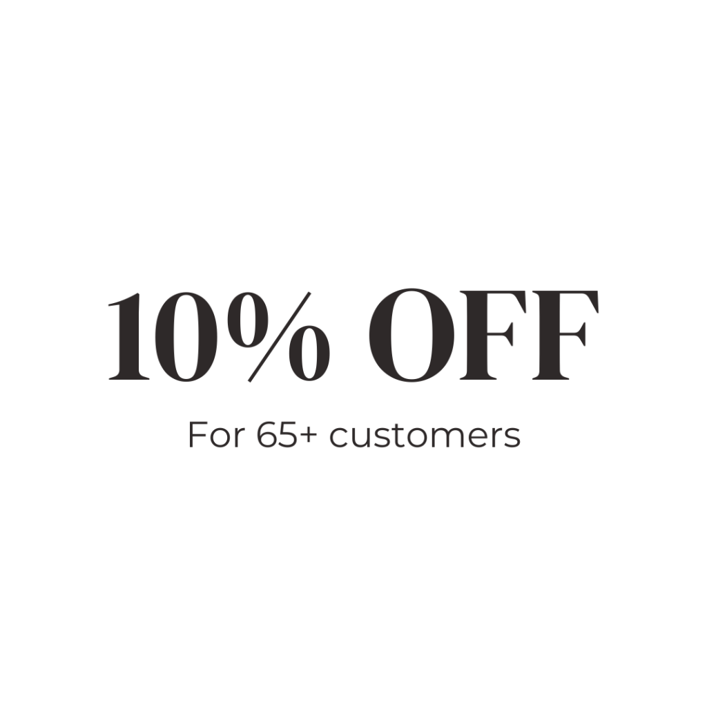 10% off for 65+ customers